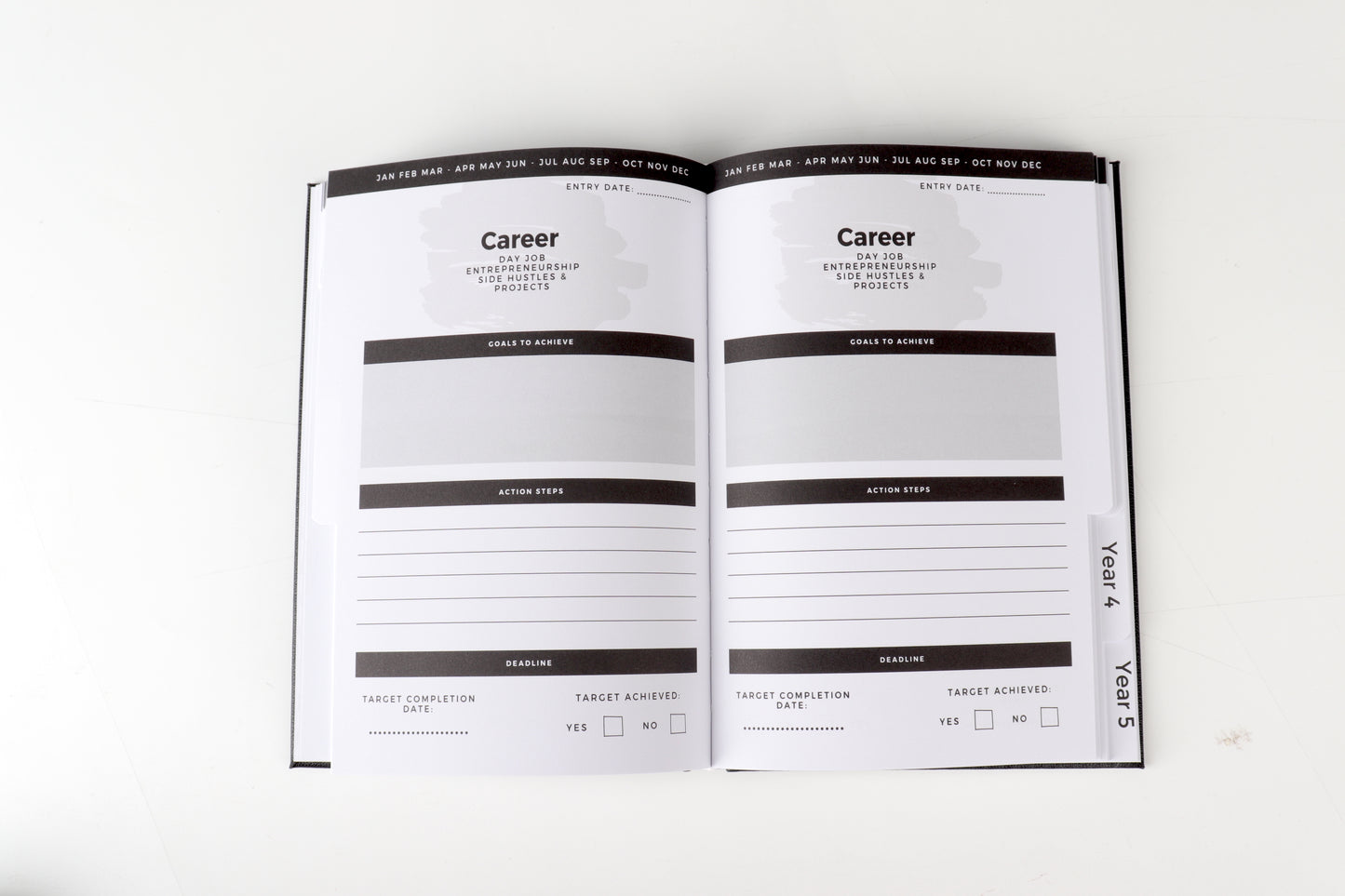 5 YEAR PLANNER - BLACK